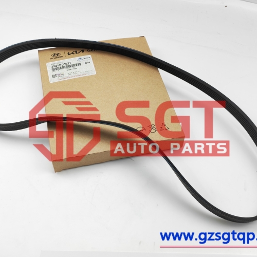 2521203621/ V 型助条皮带/25212-03621 Genuine Hyundai / KIA RIBBED BELT-V